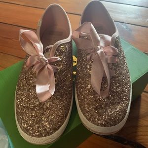 LikeNew Kate Spade Rose Gold keds